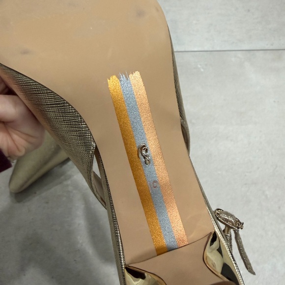 Sam Edelman Gold Leaf Slingback Heels - Picture 4 of 4